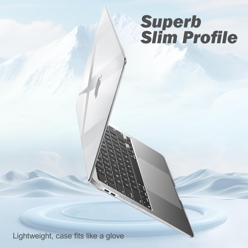 B BELK Compatible with MacBook Air 13 inch Case 2022 2021 2020 2019 2018 M1 A2337 A2179 A1932  Plastic Hard Shell Case + Keyboard Cover + Screen Protector for Mac Air 13 with Touch ID  Crystal Clear - Image 3